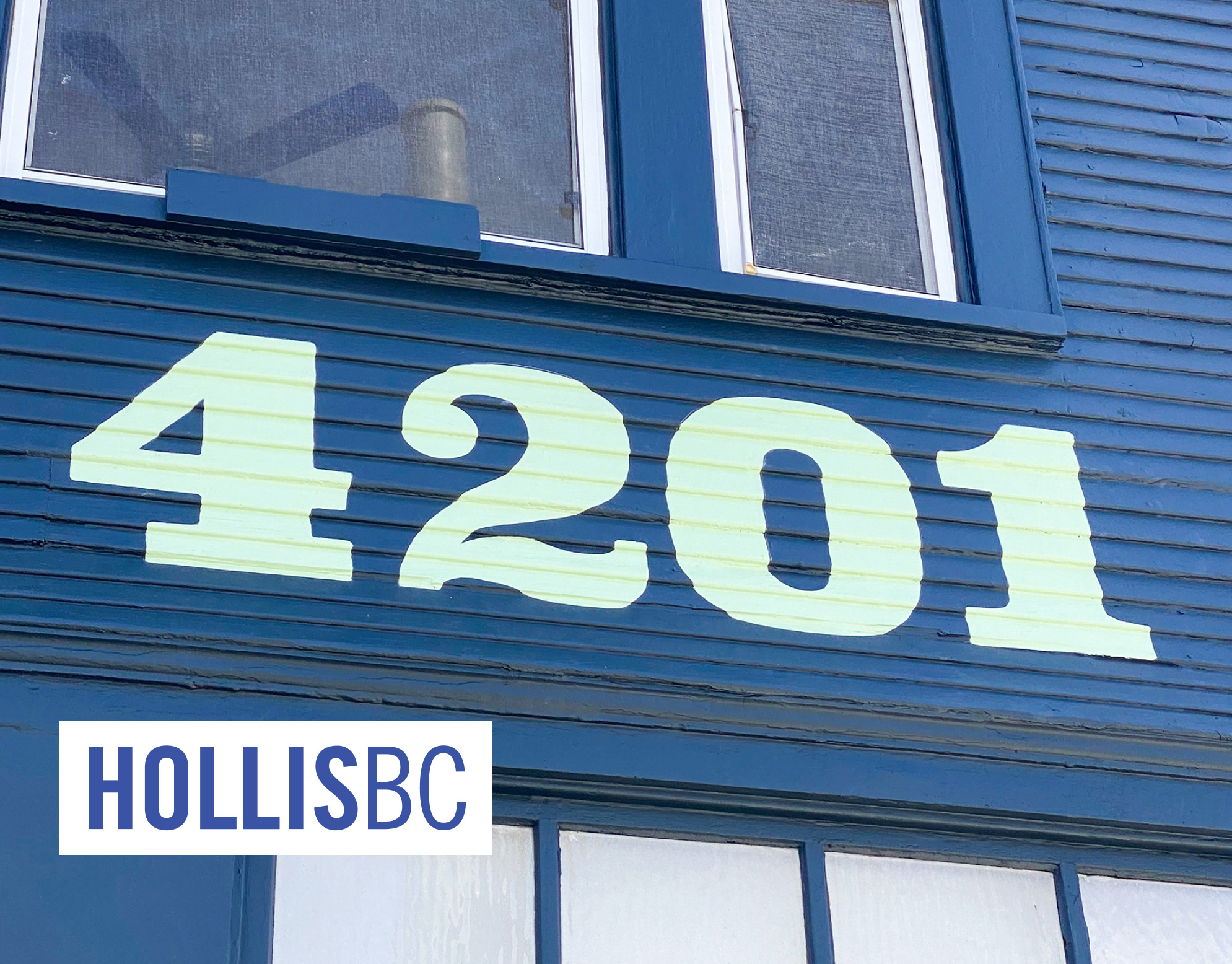 Park Boulevard cover: large 4201 address numbers painted on blue building siding beneath two windows