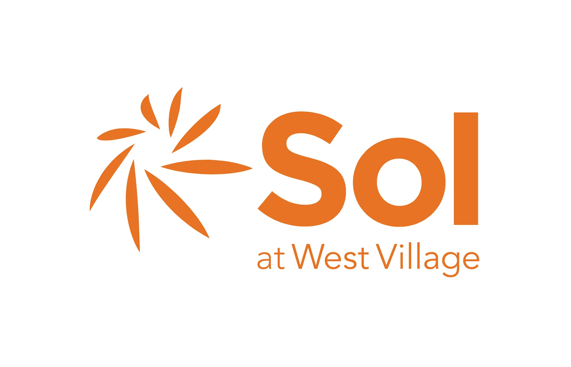 Sol at West Village logo: an orange sunburst mark beside the Sol wordmark with the West Village tagline below