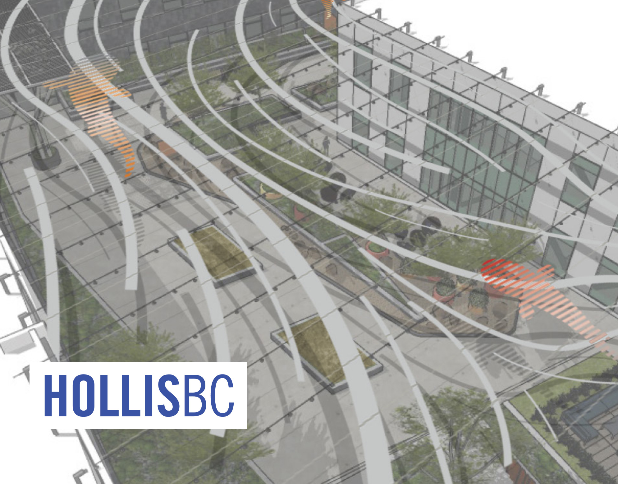Torrey Ridge- Courtyard Intervention cover: aerial rendering of sweeping white canopy pathways and runner silhouettes beside a glass office building