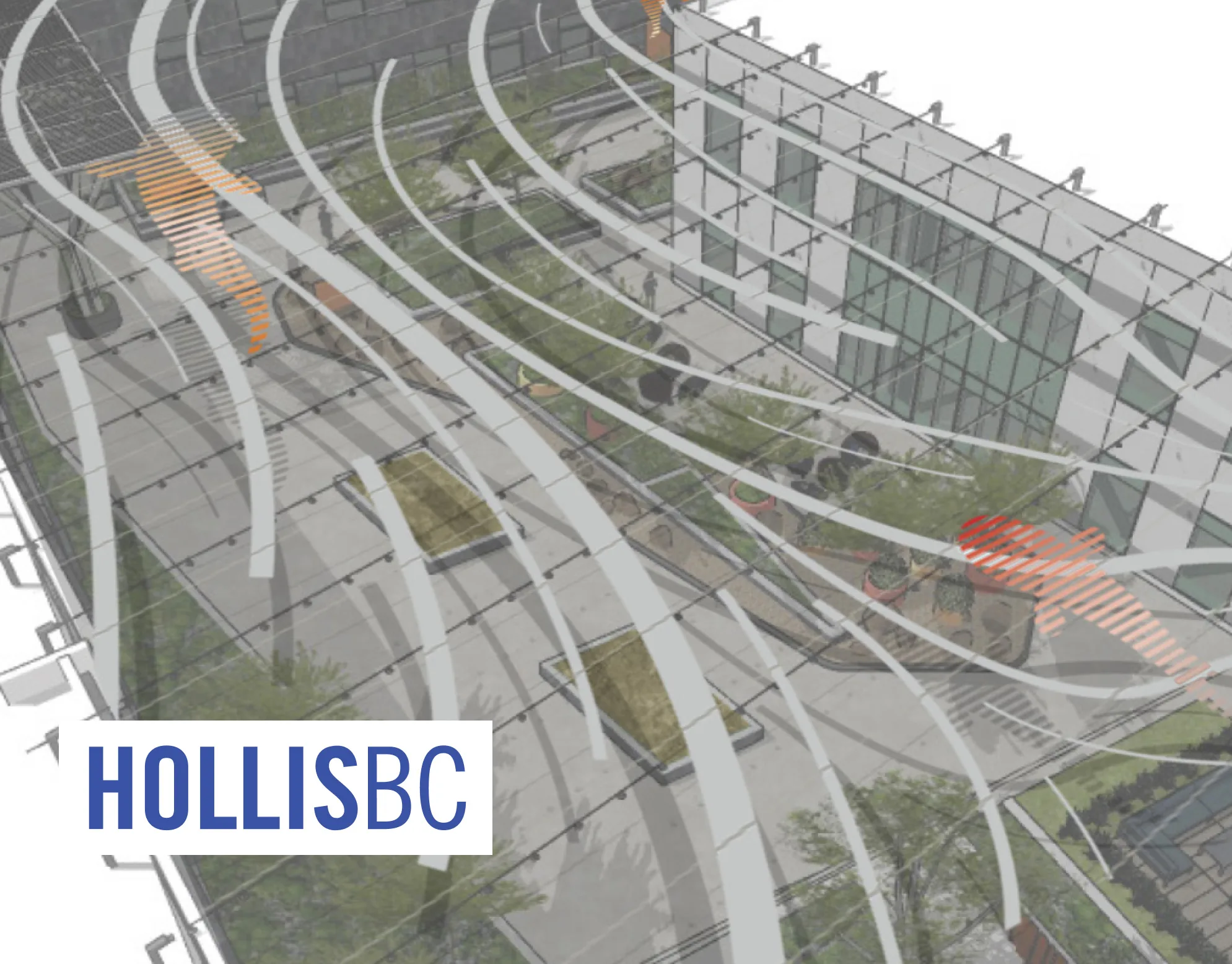 Torrey Ridge- Courtyard Intervention cover: aerial rendering of sweeping white canopy pathways and runner silhouettes beside a glass office building