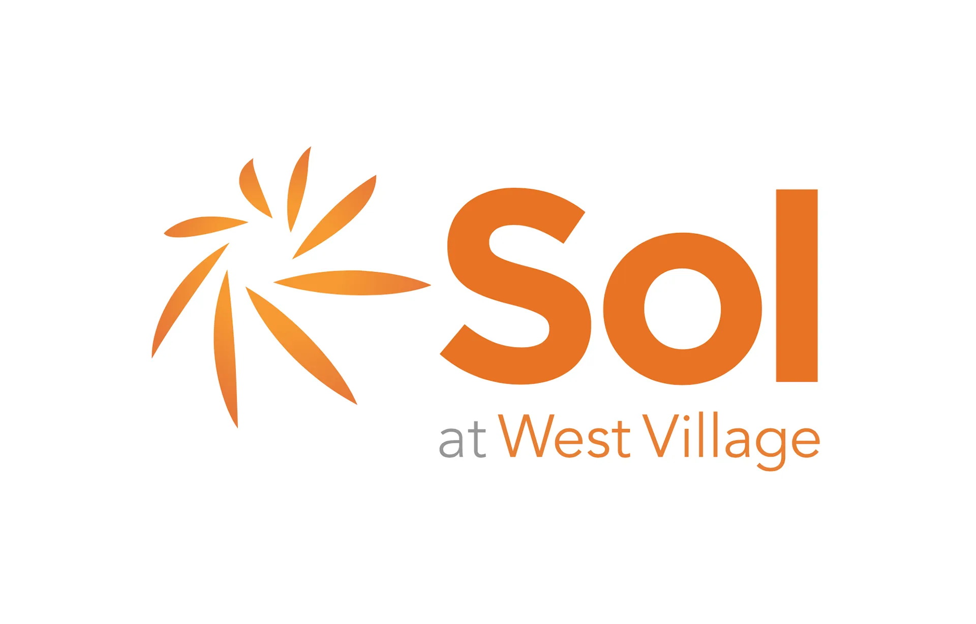 Sol at West Village logo: an orange sunburst mark beside the Sol wordmark with the West Village tagline below