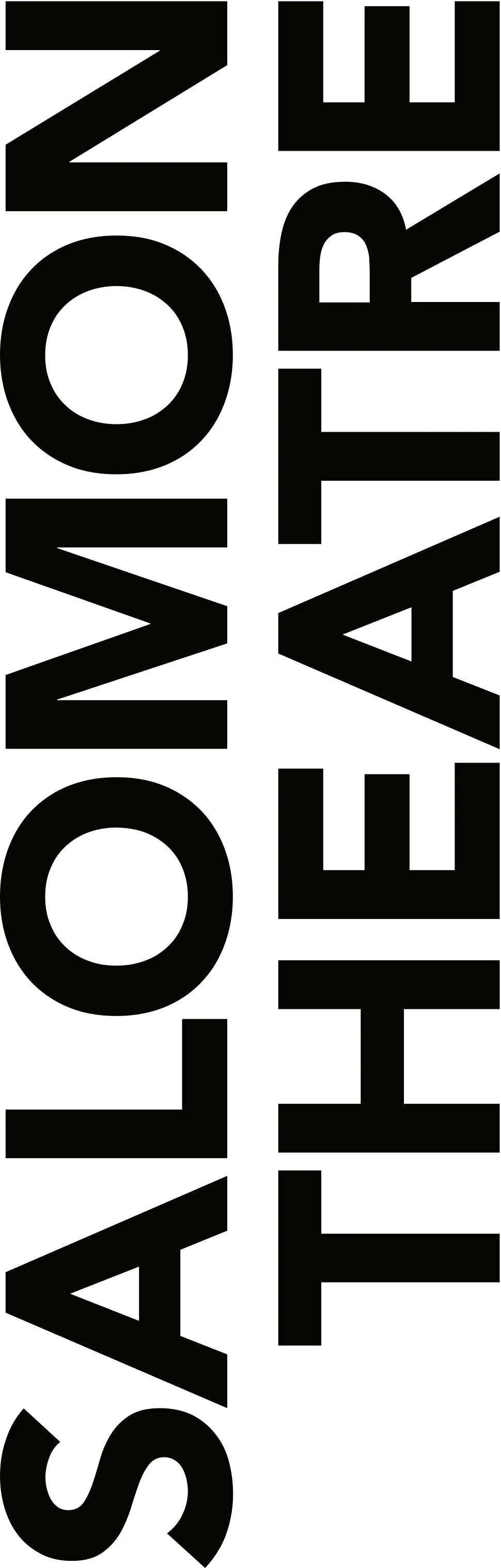 Salomon Theatre wordmark logo stacked vertically in bold black type